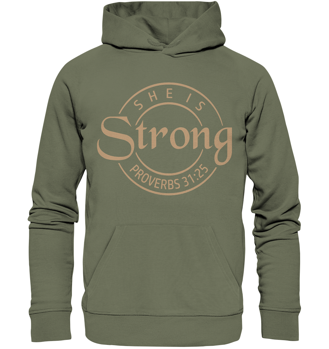 Sie ist stark - Sprüche 31,25 - Premium Unisex Hoodie