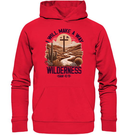 I Will Make a Way in the Wilderness – Isaiah 43:19 - Premium Unisex Hoodie