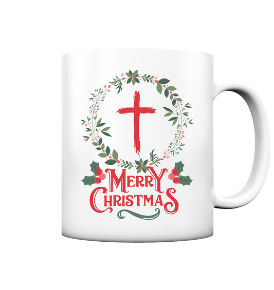 Merry Christmas - Frohe Weihnachten - Tasse matt