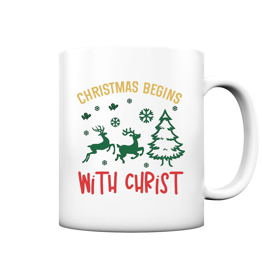 Christmas Begins with CHRIST - Tasse matt