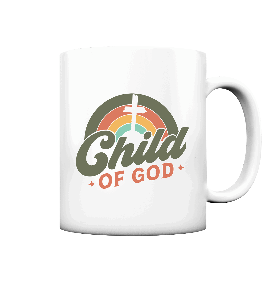 "Kind Gottes" im Retro-Look - Tasse matt