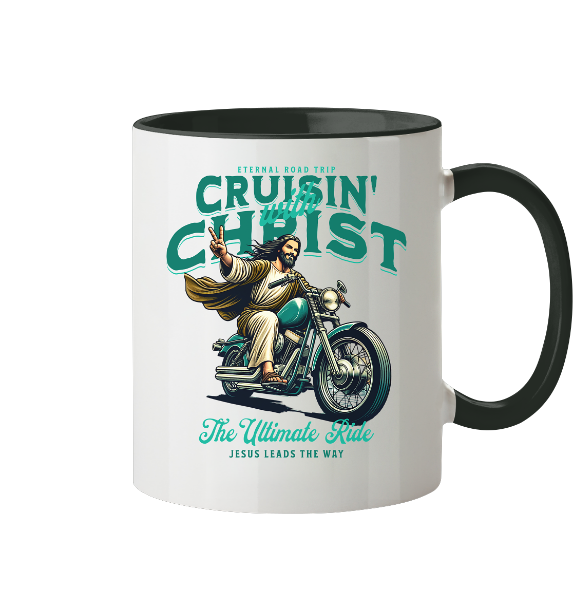 Eternal Road Trip – Cruisin' with Christ - two-tone mug