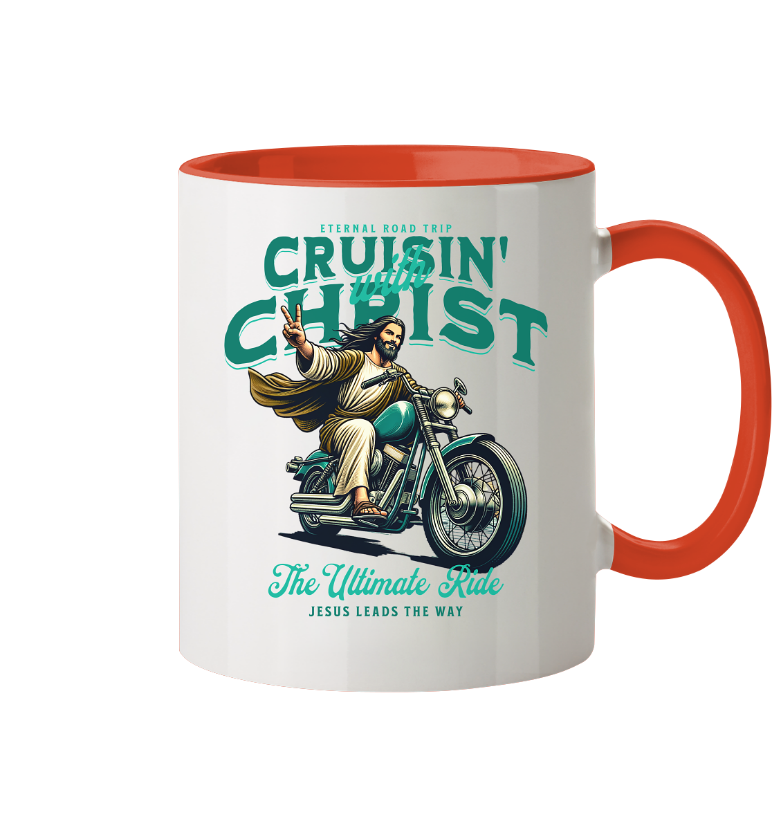 Eternal Road Trip – Cruisin' with Christ - Tasse zweifarbig