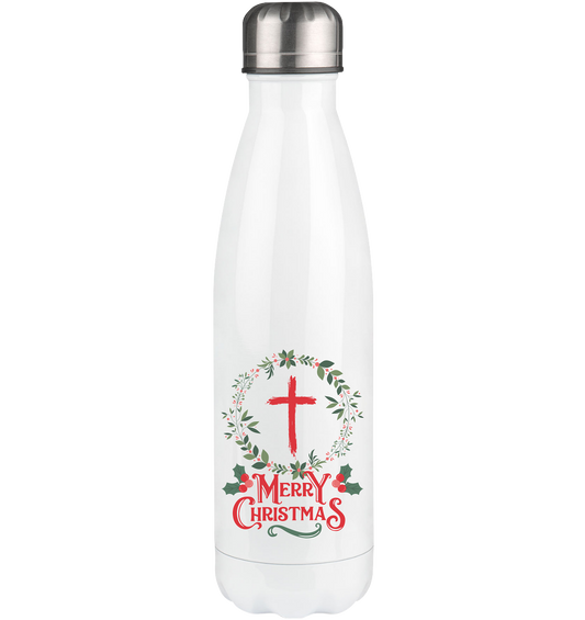 Merry Christmas - Frohe Weihnachten - Thermoflasche 500ml